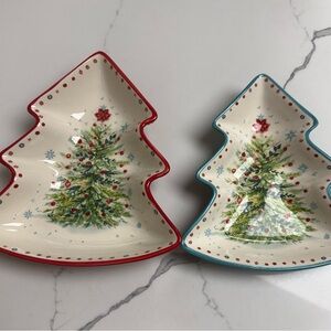 The Pioneer Woman Holiday Cheer Tree Server Set - Red & Teal